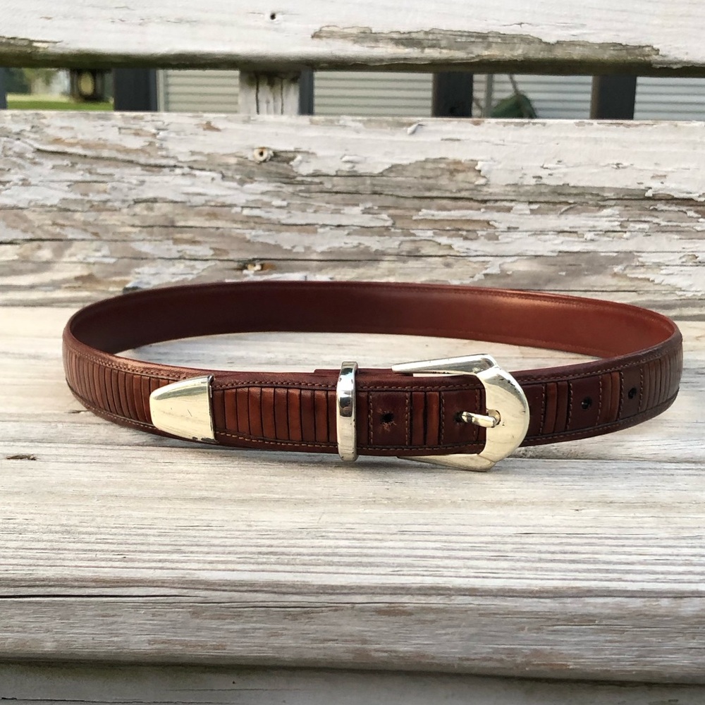 Vtg Cale Leather Belt